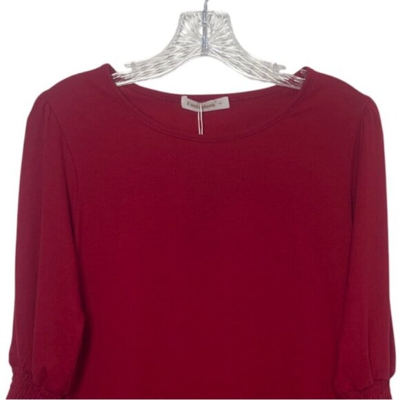 Fantaslook Blouse Shirt Womens Small Red New - Picture 3 of 10